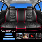 Fit Patriot Car Seat Covers Compatible with Jeep Patriot 2007-2015 2016 2017-Premium Leather,Waterproof,Breathable,Airbag Compatible &All-Weather Seat Cushion Protecto(Full Set,Red) - Image 5