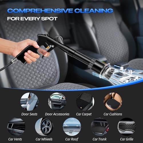 Car Cleaning Gun Detailing Interior Dryer Air Blow Gun, High Pressure Blower Gun, Car Detailing Kit Interior Cleaner, Car Detailing Tools for Car Quickly Blasts Dirt and Dust Works with Air - Image 6