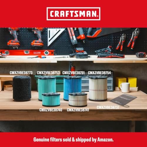 CRAFTSMAN CMXEVBE17656 20 Gallon 6.5 Peak HP Wet Dry Shop Vacuum with Cart - Image 6