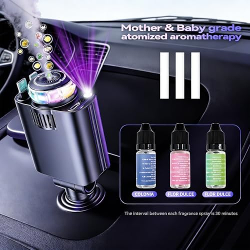 Smart Retractable Car Charger 69W USB C Fast Charge Air Freshener Starlight - Image 2