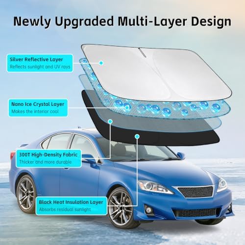 Windshield Sun Shade for Lexus is 2001-2013 Sunshade - Image 3
