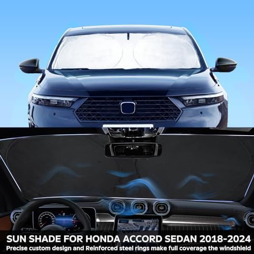 INSAUTO for Accord 2026 Windshield Sun Shade Sunshade Protector for Honda Accord 2021 2022 2023 2024 2025 Windshield Cover Sun Visor Foldable Window Heat Shield Reflector Blocks UV Ray Car Accessories - Image 3