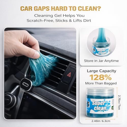 8PCS Car Detailing Kit Boar Brush 160g Reusable Gel Auto & Home Use - Image 6