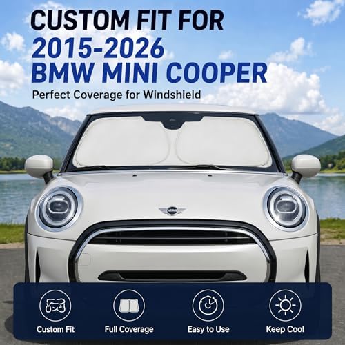 Windshield Sun Shade Sunshade for BMW Mini Cooper 2015-2026 - Image 2