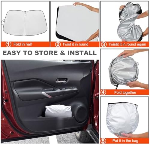 Foldable Front Windshield Sunshade fit for Nissan Kicks 2018-2024 - Image 5