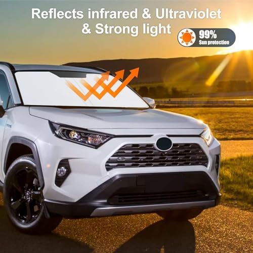 Windshield Sun Shade for Toyota Rav4 2019-2026 Accessories - Image 3