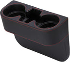YoRise Car Cup Holder, PU Leather Automotive Cup Drink Holder, Car Seat Gap Filler Storage Box, Multifunctional Front Seat Organizer, Cell Mobile Phone Holder, Coin Bucket (Black) by Unknown