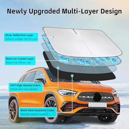 Windshield Sun Shade for Mercedes Benz GLA 180 200 220 250 2014-2026 - Image 3