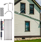 Xiny Tool Pressure Washer Extension Wand, 10 Pack Power Washer Lance with 6 Atomization Nozzle Tips,1 Gutter Cleaner Attachment Curved Rod, 1/4" Quick Connect, 4000 PSI - Image 7