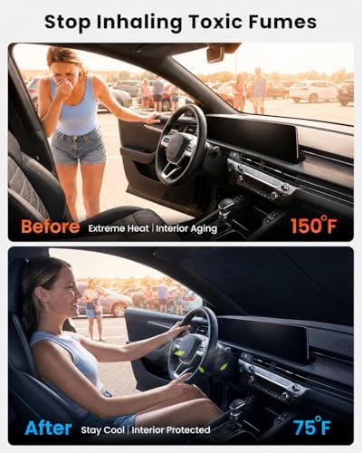 REEVAA Car Windshield Sun Shade for Kia Telluride 2026 - Image 2