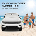 Windshield Sun Shade for VW/Volkswagen Tiguan 2018-2024 2025 2026 Front Window Shade Custom Fit Tiguan Accessories Sun Visor Foldable Shade Blocks UV Rays Summer Must Have Car Accessories - Image 4