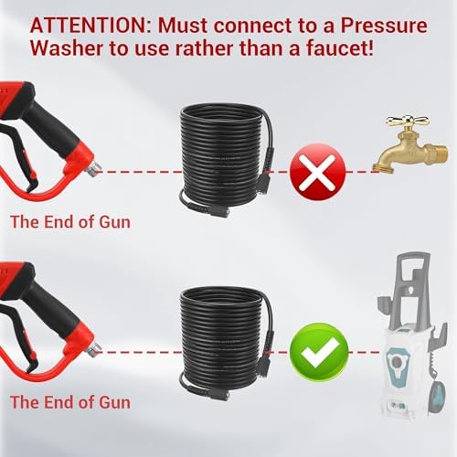 Tool Daily Pressure Washer Gun and Hose Kit, 50 FT Power Washer Hose - Image 2