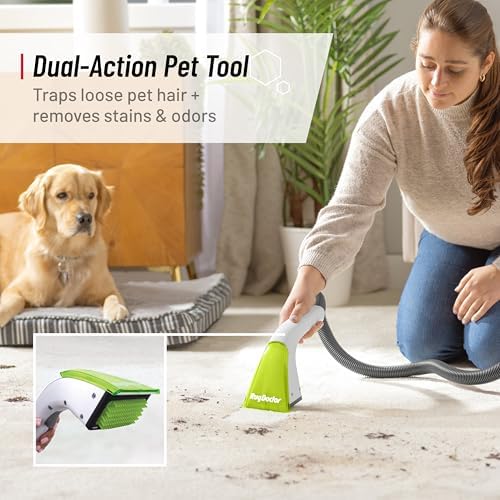 Rug Doctor Pet Portable Spot Cleaner with the Most Powerful Suction Item Highlight: Dual-Action Pet Tool Picks Up Pet Hair and Removes Stains and Odors, Wheels and Retractable Handle Makes Maneuvering Easy - Image 3