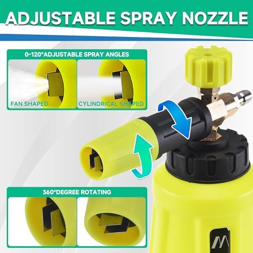 M MINGLE Pressure Washer Gun with Foam Cannon, 64 Fl Oz Car Wash Soap - Image 6