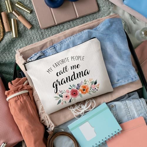 DILSJ Grandma Gifts Makeup Bag, Grandma Gifts For Christmas From Grandson Grandkids Cosmetic Bags For Women, Grandmother Gift Zipper Makeup Pouch Travel Organizer Toiletry Bag - Image 6