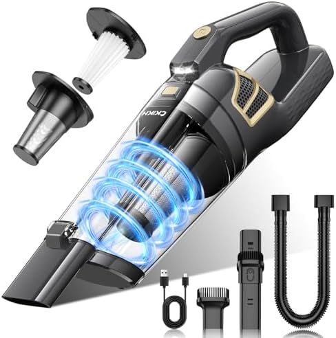 CKIKH Handheld Vacuum Cordless, 15000PA Hand Held Car Vacuum Cleaner by CKIKH