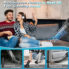 Blestan Handheld Vacuum Cordless Portable Car Vacuum with LED Light, High Power Suction, 3 in 1, Lightweight Rechargeable Hand Vacuum, Hand Held Vacuum Cleaner for Car Home Office, Pet Hair, Black - Image 3