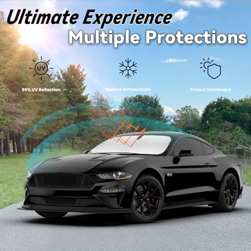Custom Fit Ford Mustang (Not for Mach-E) 2015-2026 Windshield Sun Shade - Image 3