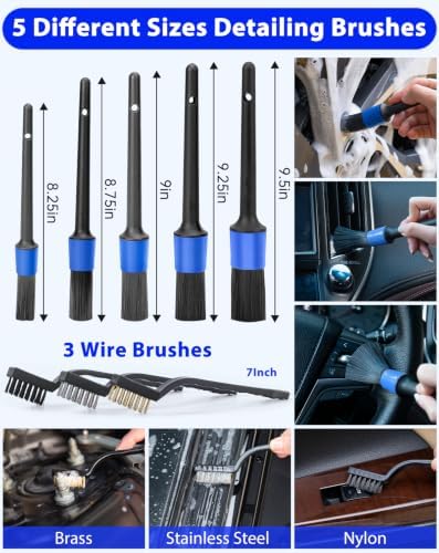 THINKWORK Car Detailing Kit with Foam Gun & Vacuum, 41Pcs Car Cleaning Supplies - Image 7