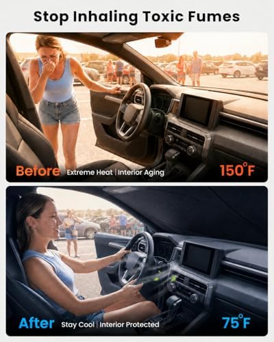 REEVAA Car Windshield Sun Shade for Toyota Tacoma 2026 - Image 2