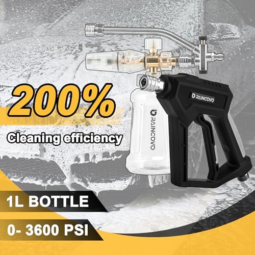 Raincovo Foam Cannon with Pressure Washer Gun, Dual Connector Accessories - Image 4