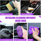20PCS Car Cleaning Kit, Car Interior Detailing Kit with Purple High Power Handheld Vacuum, Detailing Brush Set, Windshield Cleaner, Cleaning Gel, Complete Auto Accessories for Women - Image 4