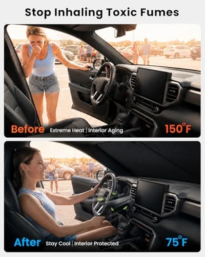 REEVAA Car Windshield Sun Shade for Toyota Tundra 2026 - Image 2