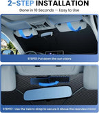 Zanch Windshield Sun Shade for Mid SUV & Sedan, 59" × 33" - Image 6