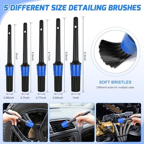Nilight 15PCS Car Detailing Kit for Interior Exterior Car Care, Blue - Image 2
