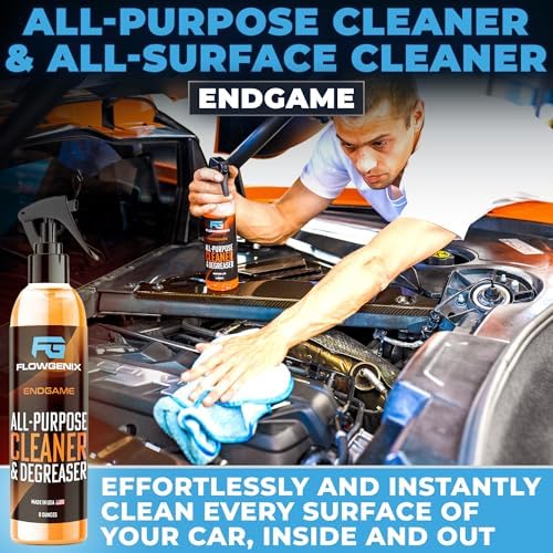 Grand Slam 4-Pack Includes Waterless Car Wash Spray + Instant Car Scratch Remover Repair + Streak Free Window and Glass Cleaner + All Purpose Cleaner for Auto Detailing, 2 Microfiber Towels - Image 4