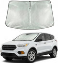 Windshield Sun Shade Custom Fit for 2013-2019 Ford Escape, Advanced Diamond-Patterned Heat Shield to Block UV Rays, Foldable Auto Window Visor, Precise Mirror Cutout by Giselia