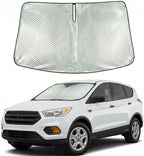 Windshield Sun Shade Custom Fit for 2013-2019 Ford Escape, Advanced Diamond-Patterned Heat Shield to Block UV Rays, Foldable Auto Window Visor, Precise Mirror Cutout by Giselia