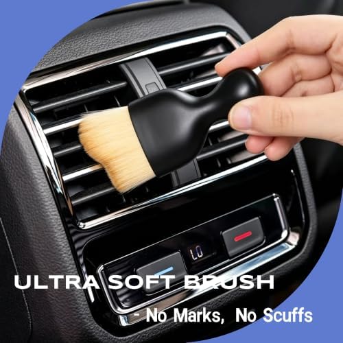 9 Pcs Car Detailing Brushes Kit, Car Interior Cleaning Tool with Cleaning Gel - Image 5