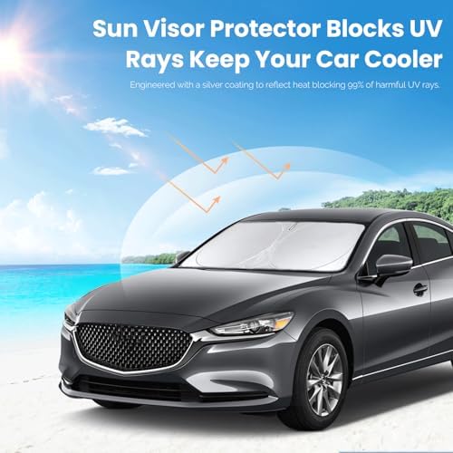 Custom Fit Mazda 6 Windshield Sunshade for Mazda 6 2014-2021 Window Shades - Image 5