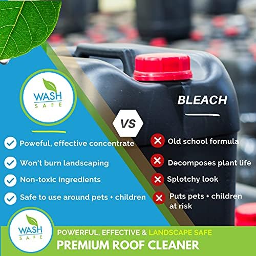 Wash Safe™ ROOF WASH Roof Cleaner, 10 lb. | Clear, Bleach-Free Concentrate | Clean Up to 10,000 sq. ft. of Asphalt, Wood, Slate and Ceramic Shingles or Tiles - Image 4
