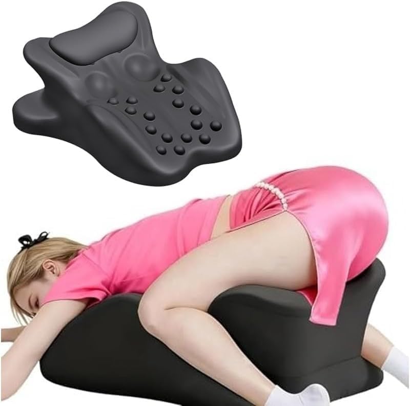 27 Degree Incline Memory Foam Wedge Pillow, Ergonomic Body Position Helper Cushion for Couples, Multi Purpose Bed Wedge for Reading Back Support and Leg Elevation,Black - Image 2