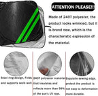 Front Windshield Sun Shade Fit for Dodge Charger Challenger Durango Journey Universal Fit to All Dodge Cars Foldable Sun Visor Protector Custom Fit Dodge Window Sunhade (Black Green) - Image 4