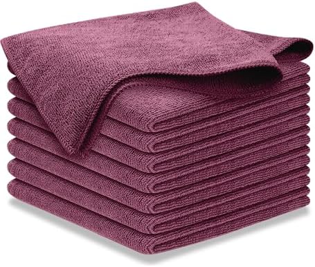 USANOOKS Premium 300GSM Microfiber Cleaning Cloth - 12.5"x12.5" High Performance - 1200 Washes, Ultra Absorbent Microfiber Towels for Cars Undercarriage, Rims & Engine Bay Cleaning - Microfiber Cloth by USANOOKS
