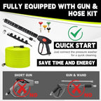 M MINGLE Pressure Washer Hose and Gun Kit, 50FT Power Wash Hose with 5 Tips - Image 2
