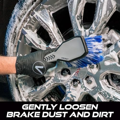 VIKING Wheel Cleaning Brush for Car Detailing, Car Cleaning Kit - Image 2