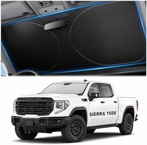 Zanch Windshield Sun Shade for GMC Sierra 1500 2000-2026 by Zanch