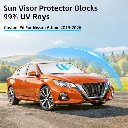 Windshield Sun Shade for Nissan Altima 2019-2026 Sunshade - Image 2