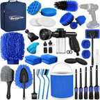 Qydipclin 41Pcs Car Detailing Kit, Car Detailing Brush Set, Car Wash Cleaning Kit, Car Detailing Brushes, Professional Car Care Kit for Interior Exterior Wheels, Blue by Qydipclin