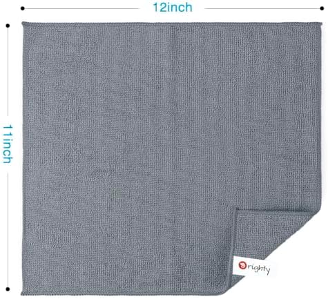 Orighty Microfiber Cleaning Cloth, Cleaning Rags, 24 Pack, 12x11 in, Grey - Image 4