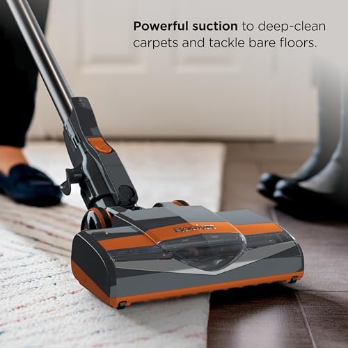 Shark Rocket Corded Stick Vacuum, Carpet & Hard Floors, Gray/Orange, HV301 - Image 2