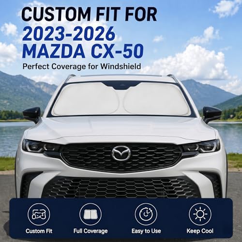 Custom Fit Windshield Sun Shade for Mazda CX50 CX-50 2023-2026 - Image 2