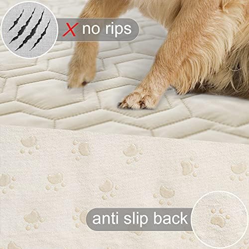 Waterproof Blanket Couch Cover for Dogs Non-Slip Pet Sofa Protector | Tcksstex Non-slip waterproof couch cover scratch resistant machine washable protects sofa bed car（52x82-Ivory） - Image 3
