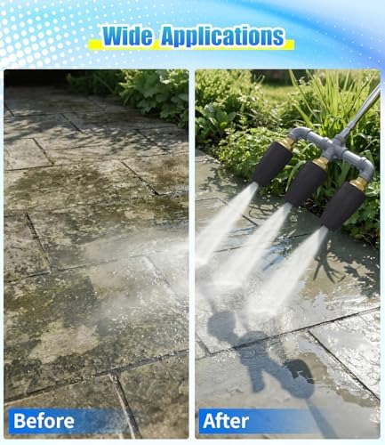 Triple Turbo Nozzle Pressure Washer, 3-in-1 Power Washer Turbo Nozzle with 1/4" Quick Connect, 360° Rotating Pressure Washer Tip - 4800 PSI, 4-6 GPM, 2.0 Orifice, Blue - Image 2