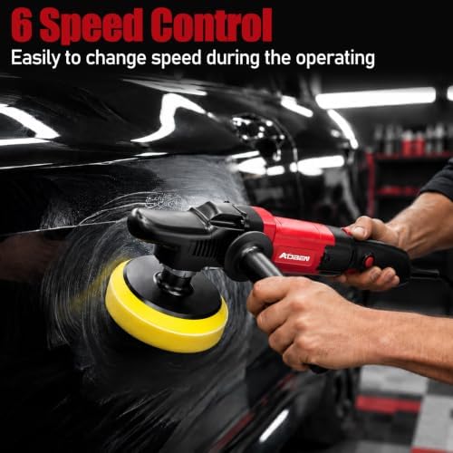 AOBEN Car Buffer Polisher,Rotary polisher,1600W Car Polisher Waxer with 6 Variable Speed,4 Polishing Pads,Detachable Handle for Car Polishing and Waxing - Image 3