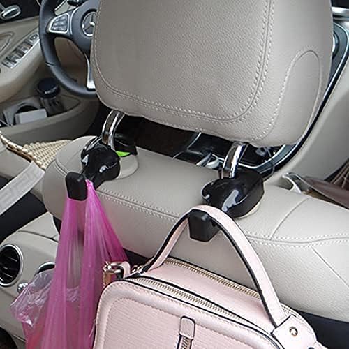 IPELY Universal Car Vehicle Back Seat Headrest Hanger Holder Hook for Bag Purse Cloth Grocery (Black -Set of 2) - Image 5